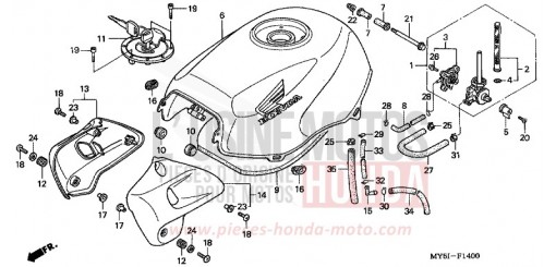 RESERVOIR A CARBURANT CB5002 de 2002